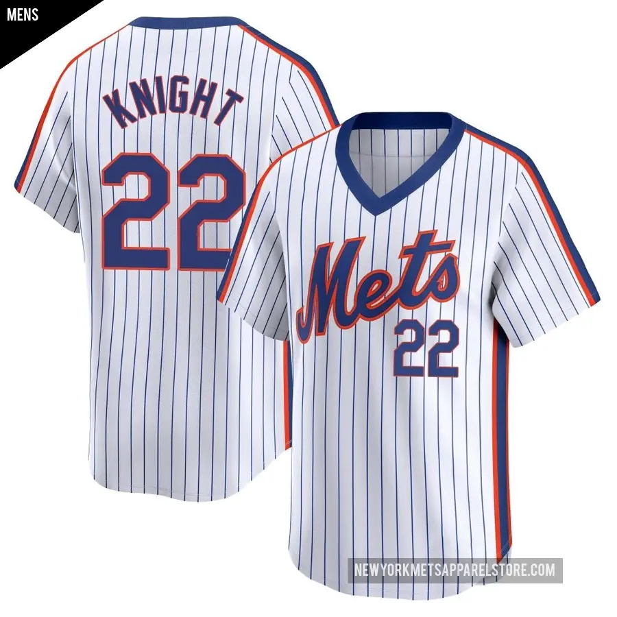 Men's New York Mets ＃22 Ray Knight Limited White Cooperstown Collection Jersey