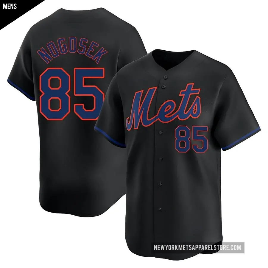 Men&#039;s New York Mets &#65283;85 Stephen Nogosek Limited Black Alternate Jersey