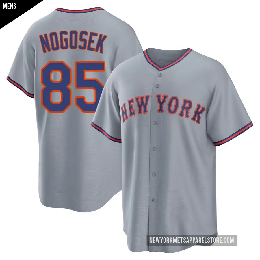 Men's New York Mets ＃85 Stephen Nogosek Replica Gray Away 2.0 Jersey