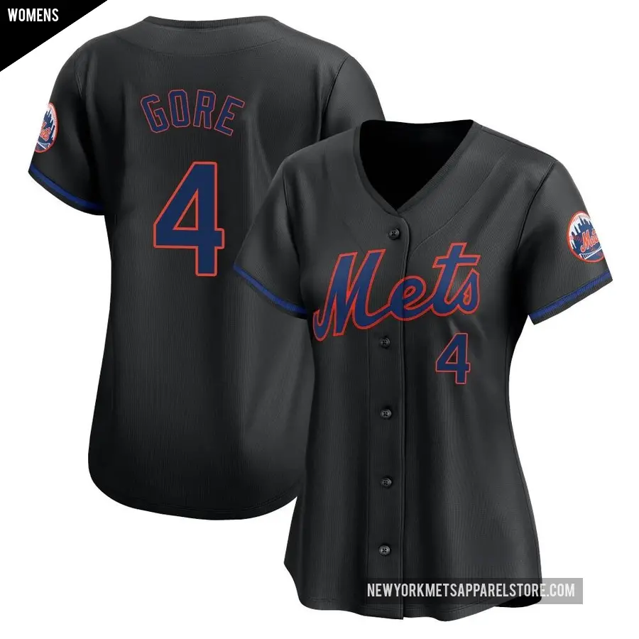 Women's New York Mets ＃4 Terrance Gore Limited Black Alternate Jersey
