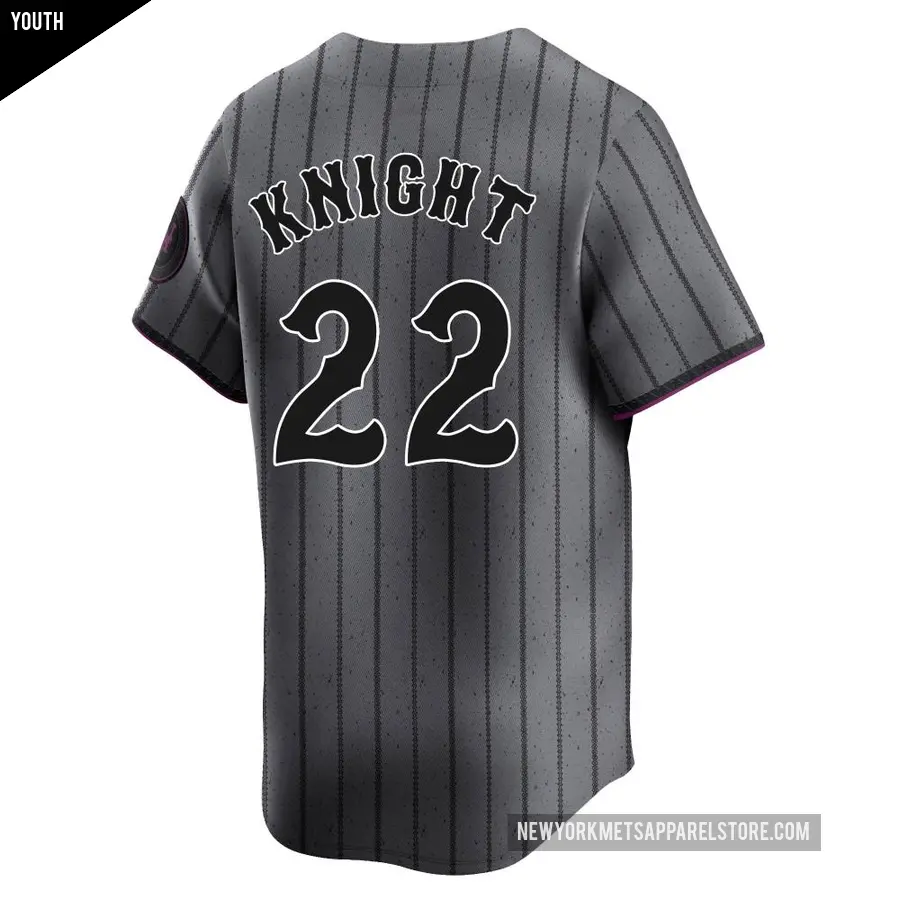 Youth New York Mets &#65283;22 Ray Knight Limited Graphite 2024 City Connect Jersey