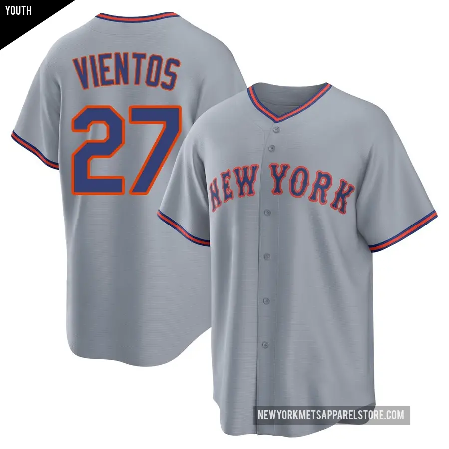 Youth New York Mets ＃27 Mark Vientos Replica Gray Away 2.0 Jersey
